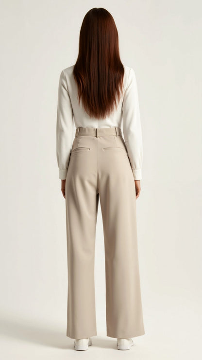 Pantalon Féminin Large Élastiqué Printemps
