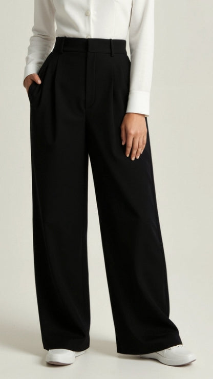 Pantalon Féminin Large Élastiqué Printemps