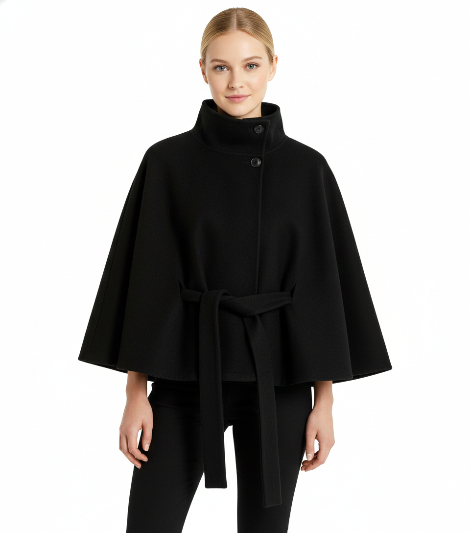 Manteau Femme Hiver Élégant à Capuchon et Ceinture