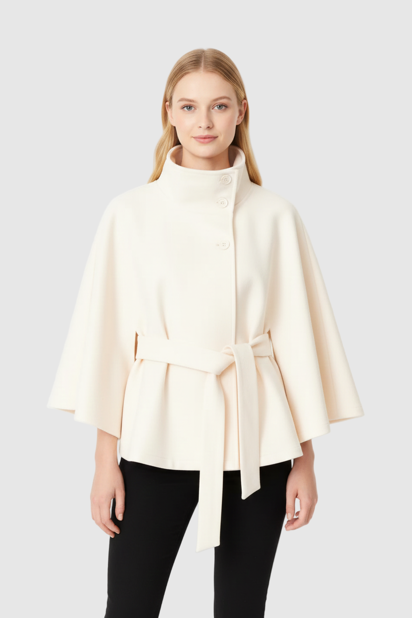 Manteau Femme Hiver Élégant à Capuchon et Ceinture