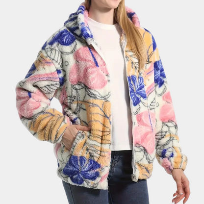 LOREEN - Veste à capuche à motif floral pour femmes