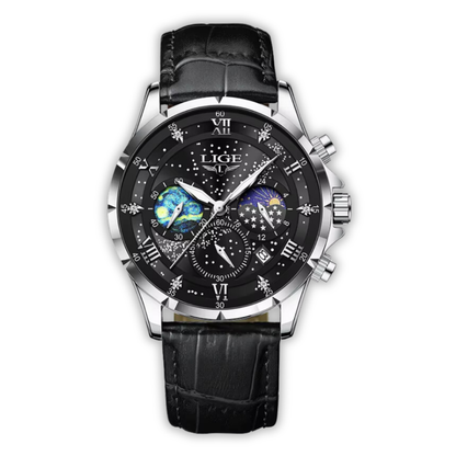 Montre Homme Élégante Phase de Lune