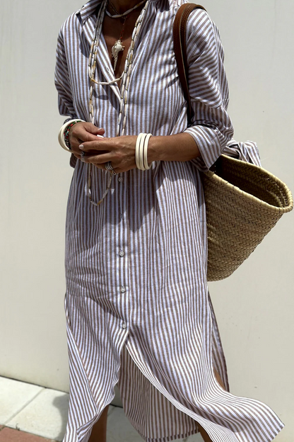 Robe de Plage Rayée Chic pour Femmes
