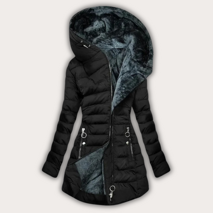 Doudoune Femme Hiver Fourrure Chaude et Légère