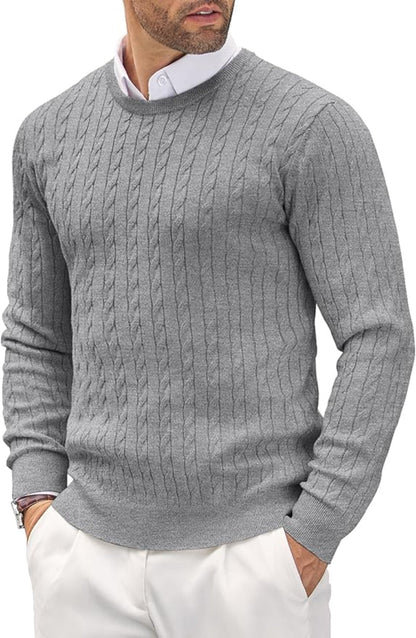 Pull Homme Slim Fit Col Rond en Tricot Fin