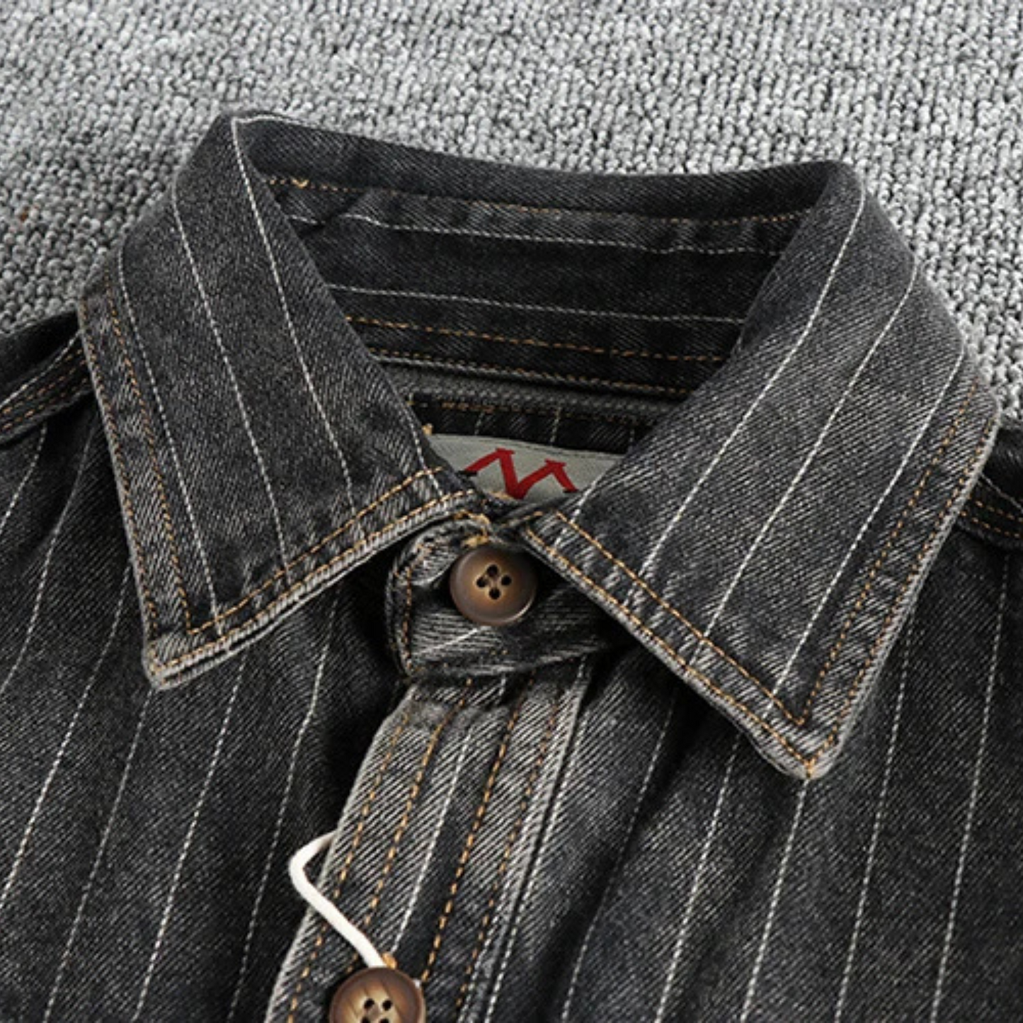Chemise Homme Décontractée Noir Anthracite