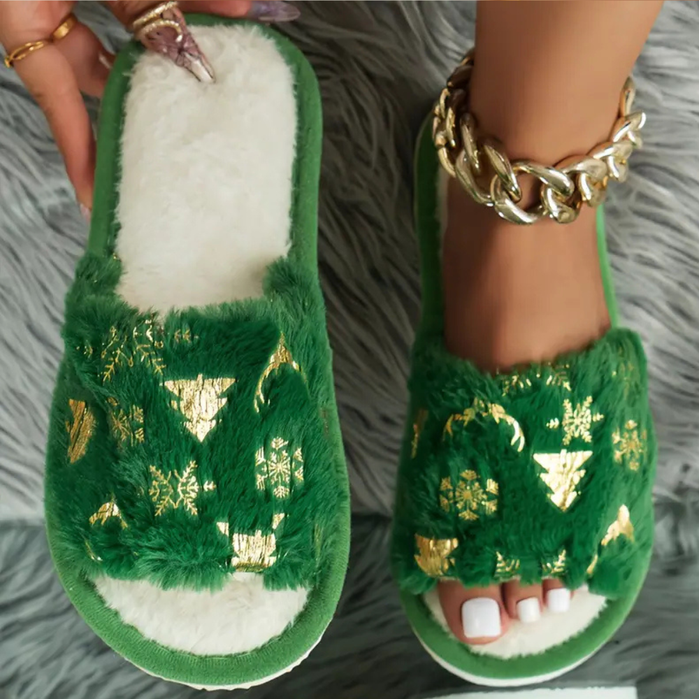 GABBIE - Pantoufles de Noël Moderne pour Femmes