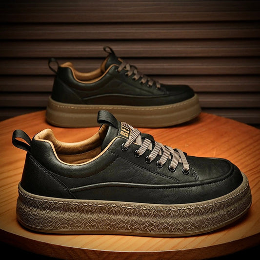 Baskets Homme Cuir Noir Moderne - BerlinGlamour