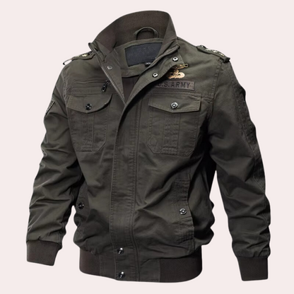 MAXIM - Veste Bombardier pour Hommes avec Plusieurs Compartiments