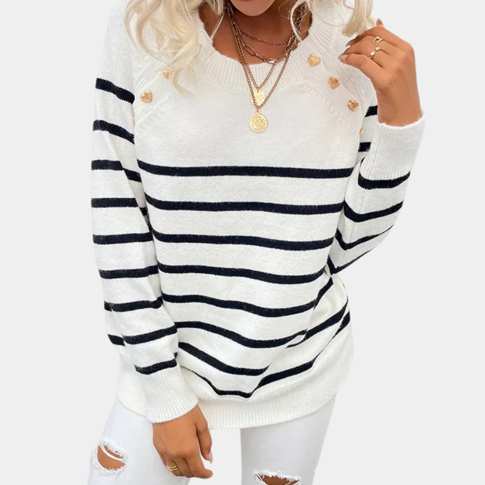 LIYA - Pull à Rayures Élégant pour Femmes