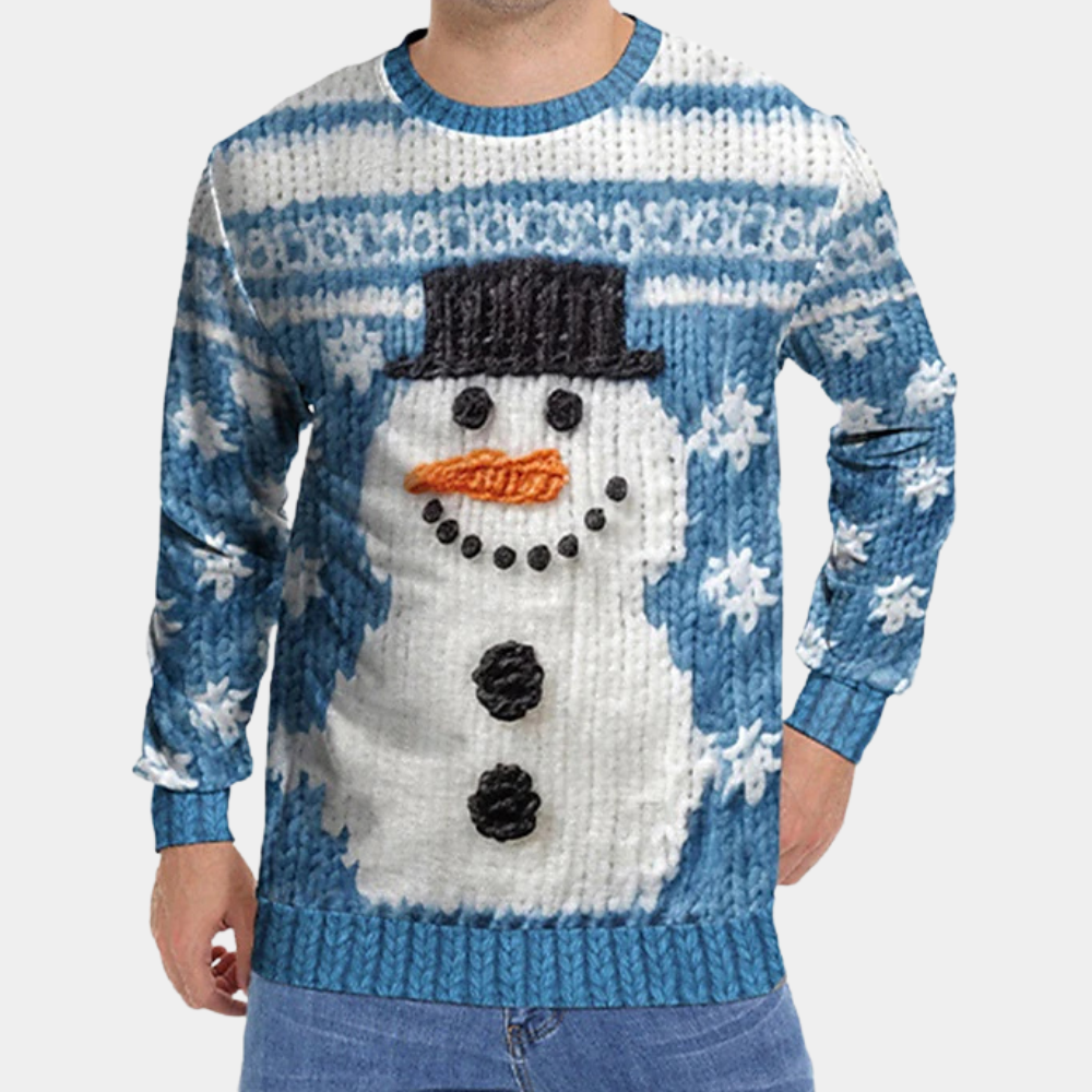 SAMSON - Pull de Noël Moderne de Neige pour Hommes