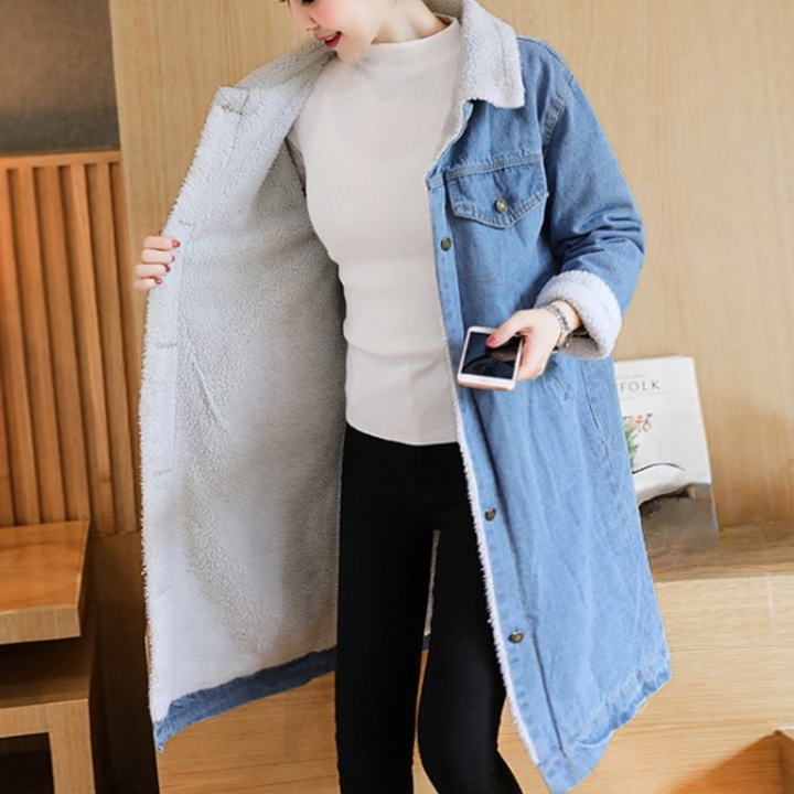 Veste en Jean Bleu - vue 3