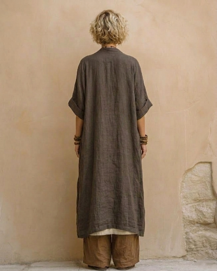 Ensemble Femme Trois Pièces Coton Coupe Ample Style Bohémien