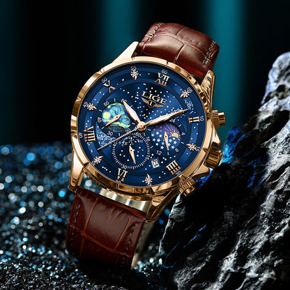 Montre Homme Élégante Phases de Lune