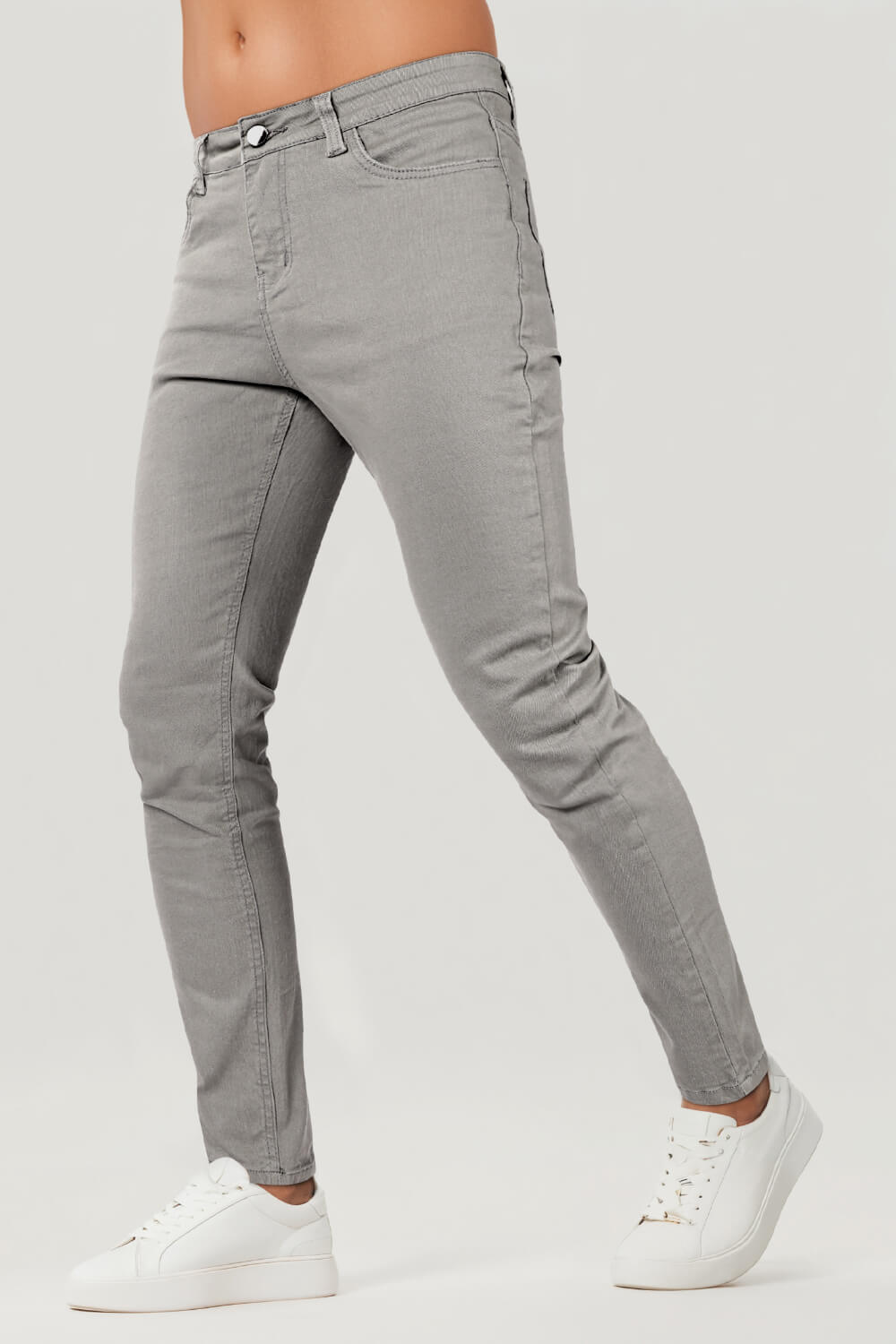 Jean Slim Homme Gris Clair