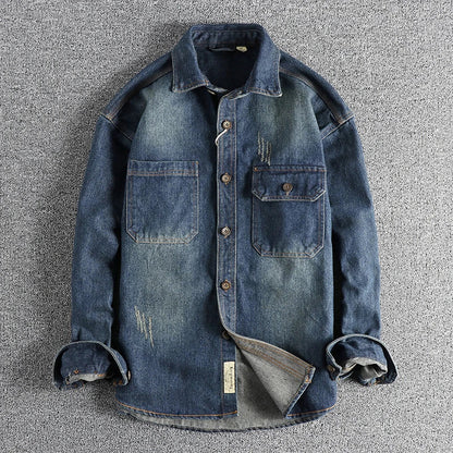 Chemise Denim Usée pour Homme