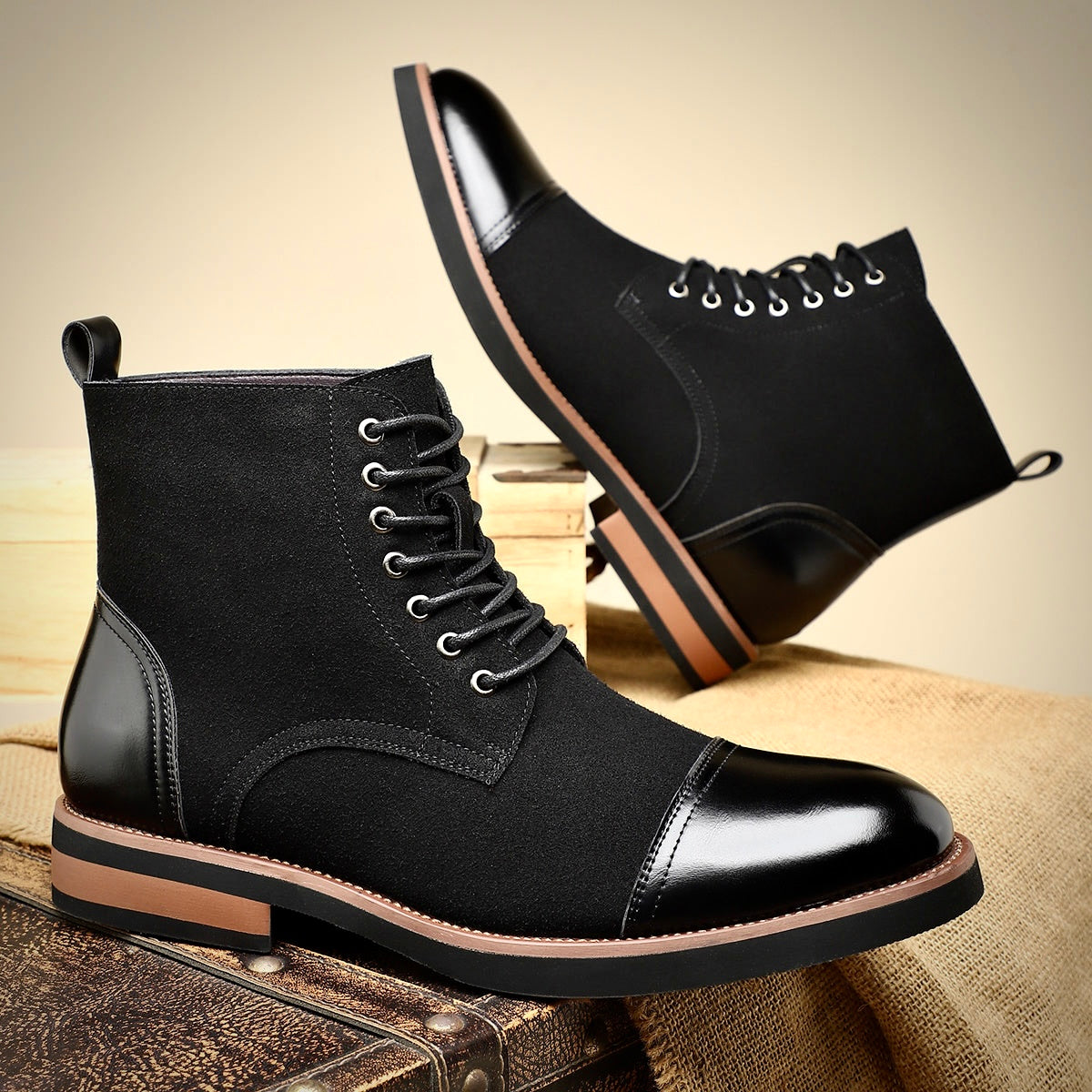 Chaussures Homme Oxford Cuir Noir Élégant