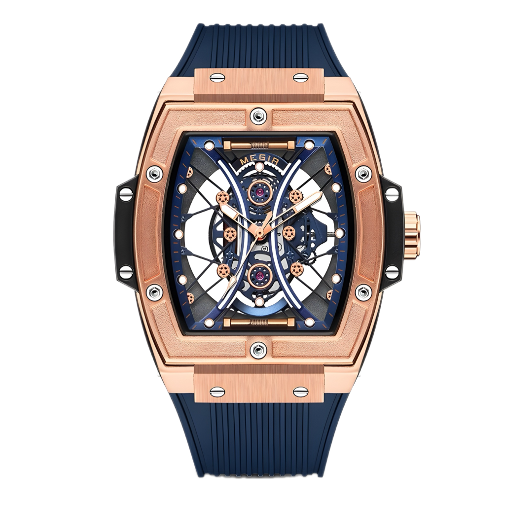 Montre Homme Élégante 45mm Noir Cuir - BerlinGlamour