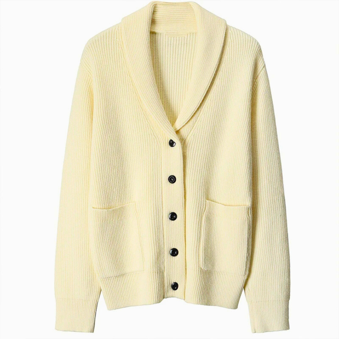 Cardigan Homme Rayé en Coton Doux