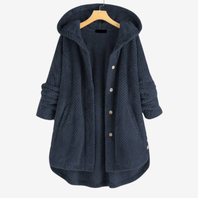 Veste Femme Hiver Chaude avec Capuche et Poches