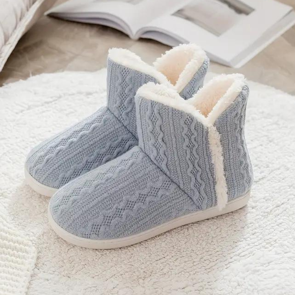 IAKOBINA - Bottines Tricotées Chaleureuses pour Femmes
