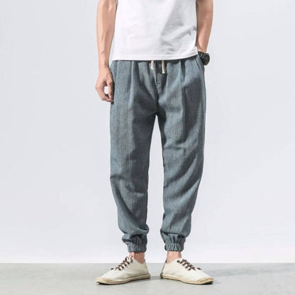 Pantalon Homme Léger en Lin et Coton Respirant