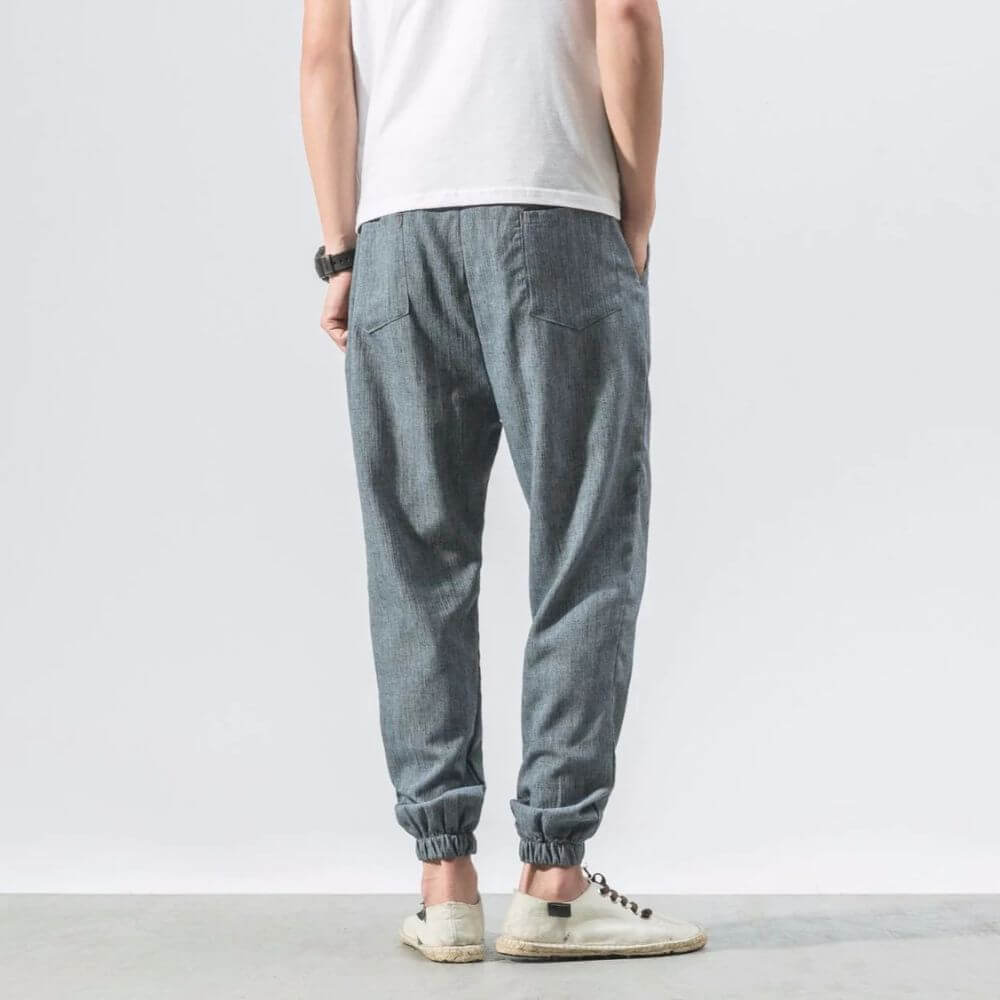 Pantalon Homme Léger en Lin et Coton Respirant