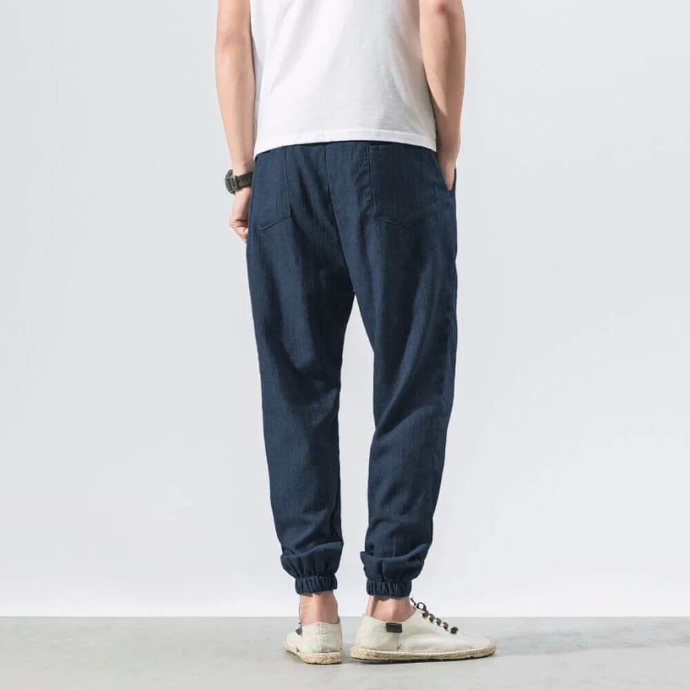 Pantalon Homme Léger en Lin et Coton Respirant