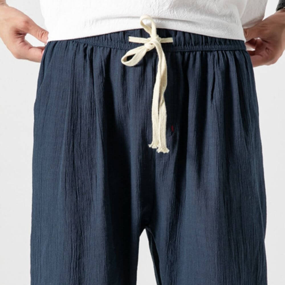 Pantalon Homme Léger en Lin et Coton Respirant - BerlinGlamour