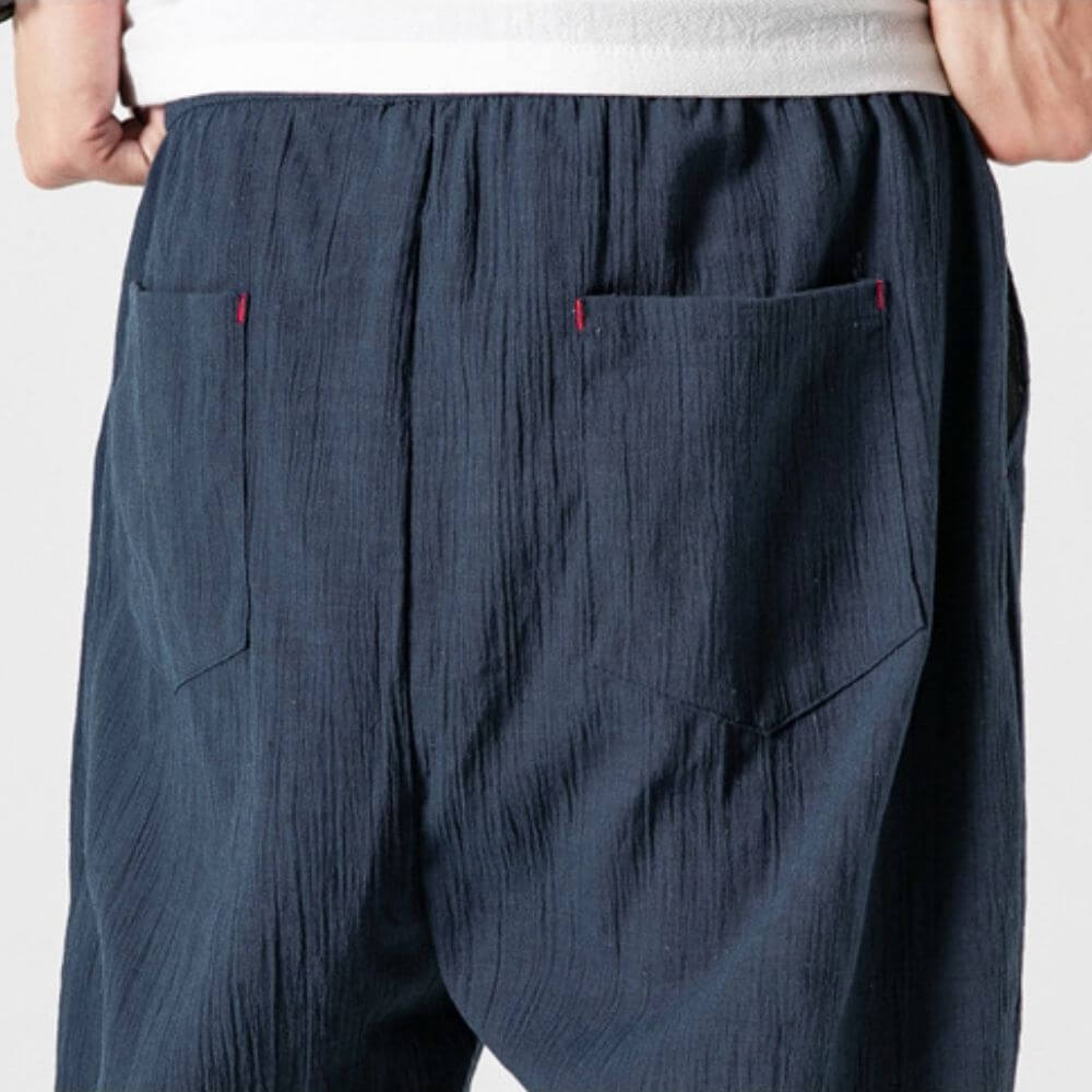 Pantalon Homme Léger en Lin et Coton Respirant