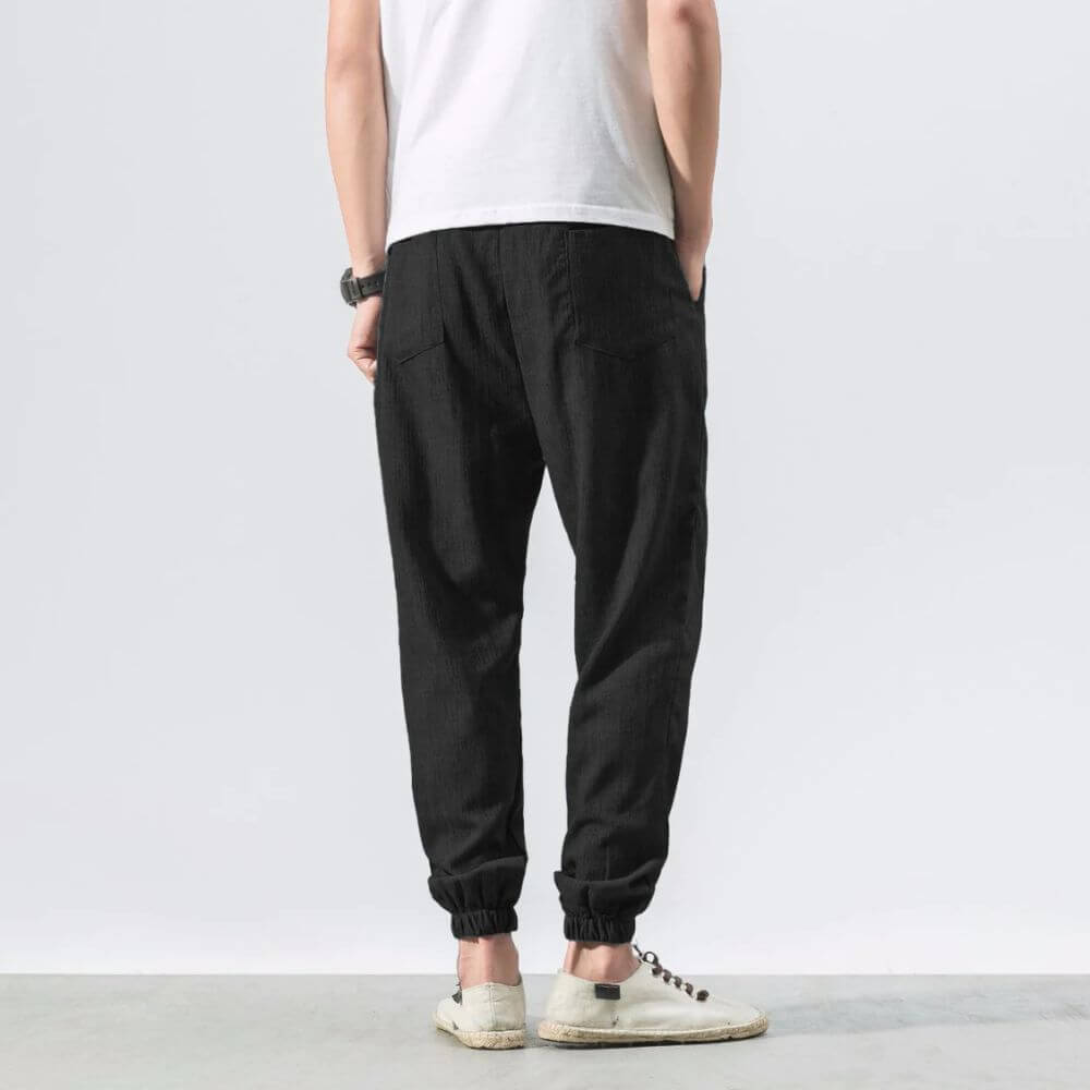 Pantalon Homme Léger en Lin et Coton Respirant