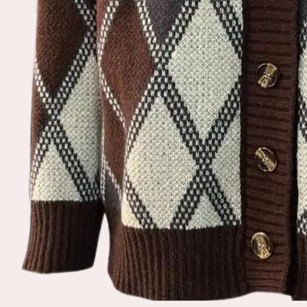 Cardigan Élégant Marron - vue 6