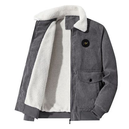 Veste en velours homme hiver chaud et confortable