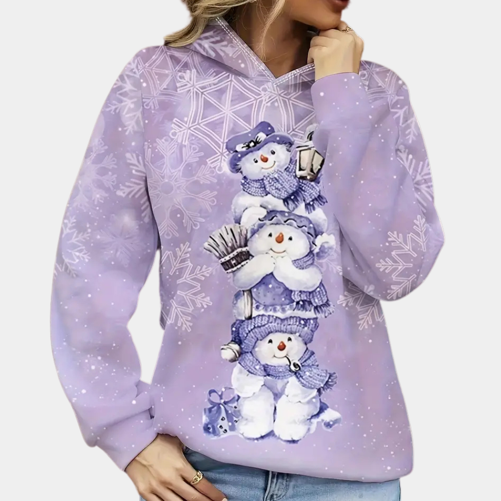 LOTTIE - Sweat à Capuche de Noël Éclatant pour Femmes