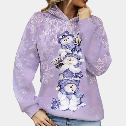LOTTIE - Sweat à Capuche de Noël Éclatant pour Femmes
