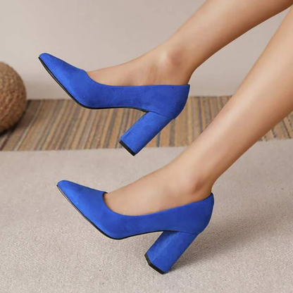 Escarpins Femmes Cuir Noir Talons Hauts Élégants