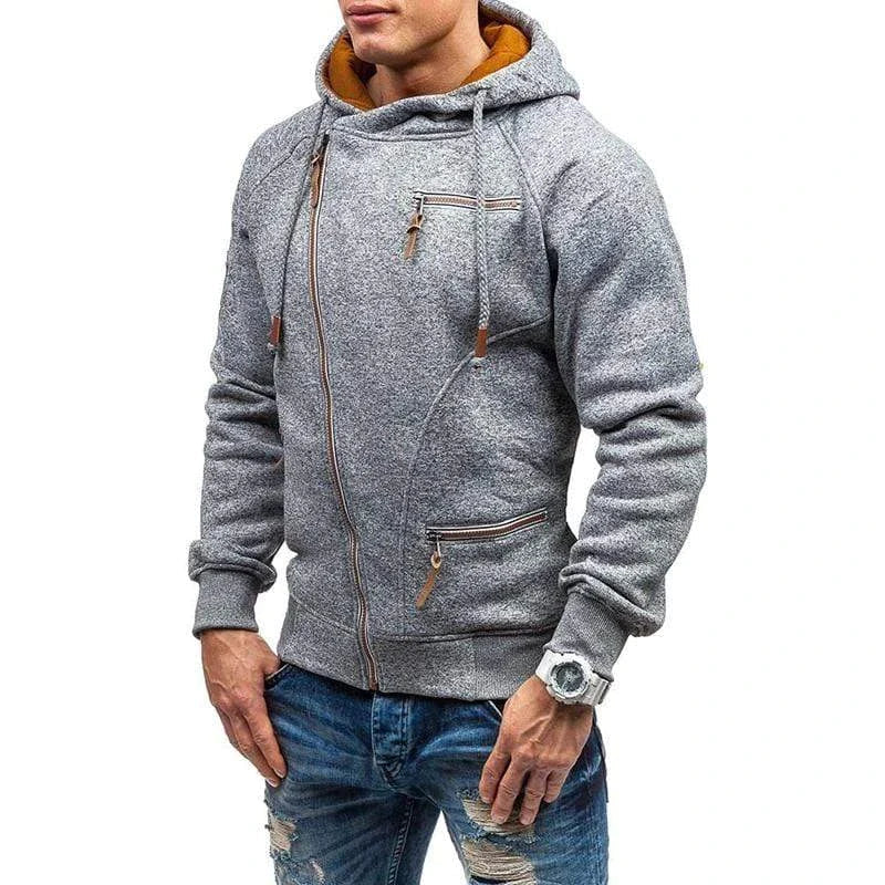 Vestehomme zippée ajustée avec poches multiples - PanierRoyale