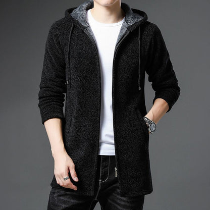 Pull en Maille Homme Doux et Chaud avec Doublure Polaire
