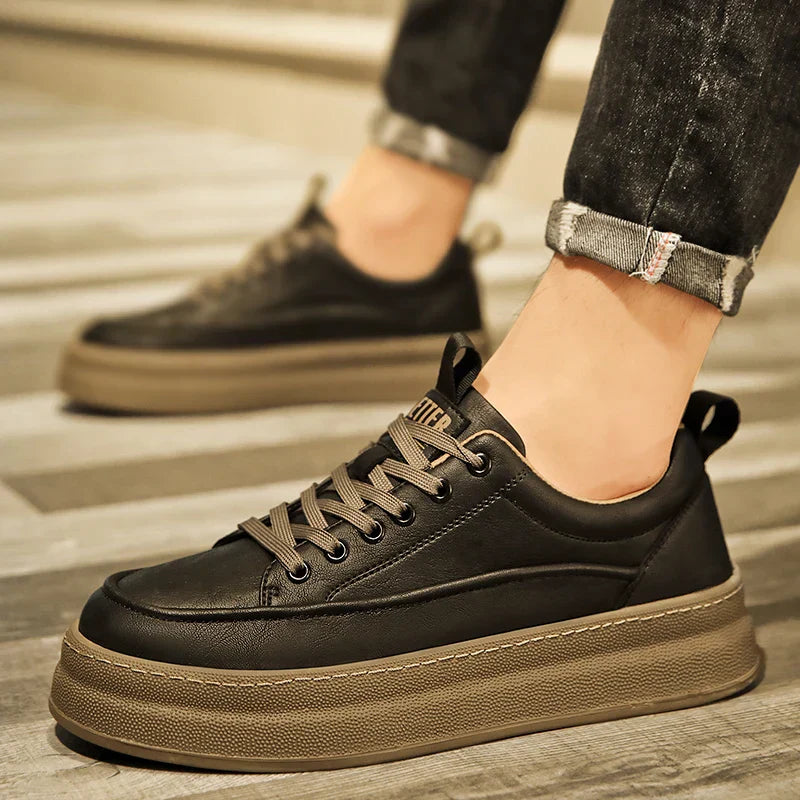 Baskets Homme Cuir Noir Moderne