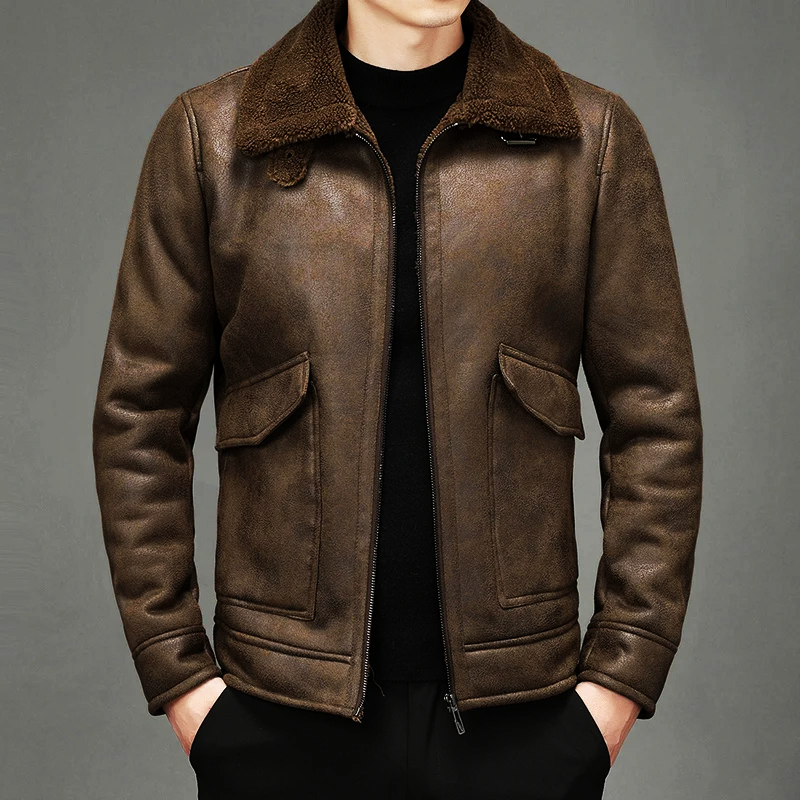 Blouson Cuir Homme Vintage Élégant - BerlinGlamour