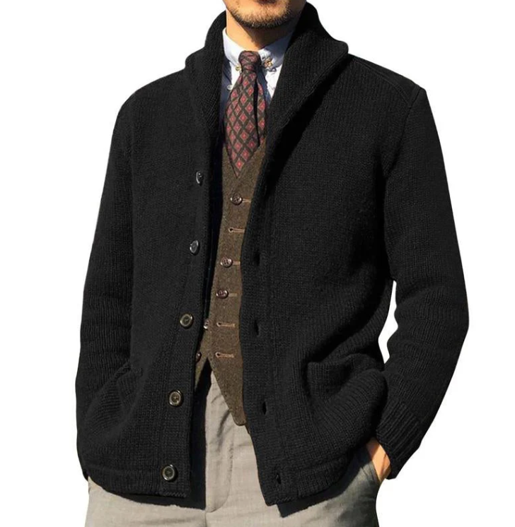 Veste Homme Classique Boutons Cuir