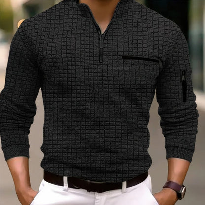 Chemise Polo Homme Coton Manche Longue Zippée