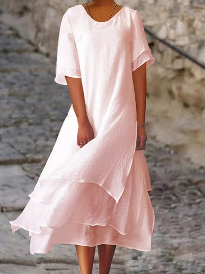 Robe Été Legère à Manches Courtes - PanierRoyale