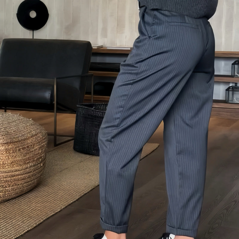 Pantalon Féminin Taille Haute Élégant pour Bureau