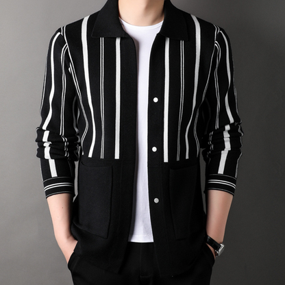 EMILIO - Gilet Rayé Chic pour Hommes en Style Décontracté