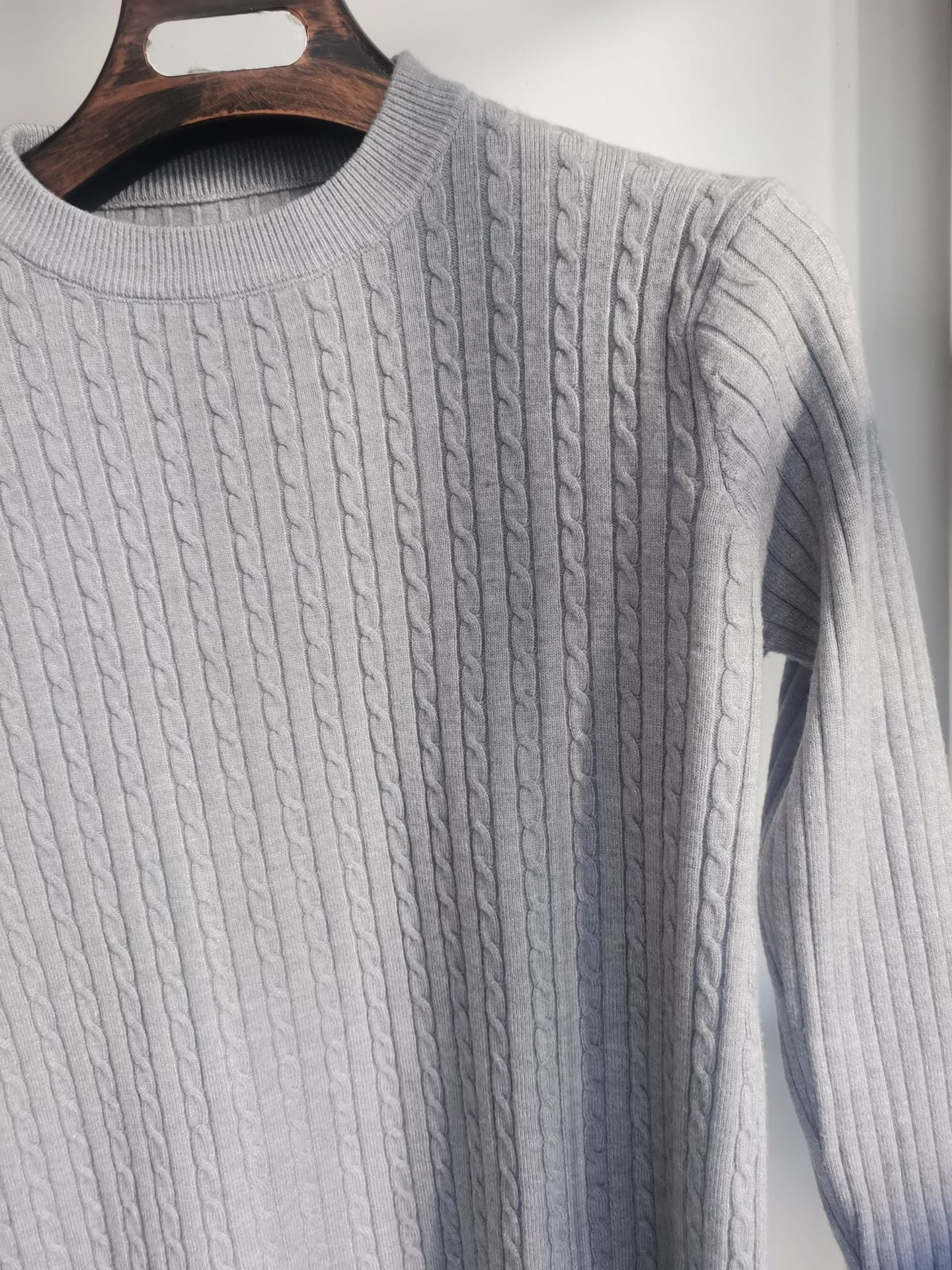 Pull Homme Slim Fit Col Rond en Tricot Fin