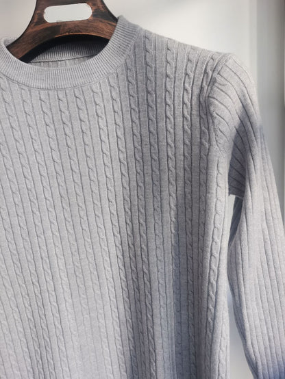 Pull Homme Slim Fit Col Rond en Tricot Fin