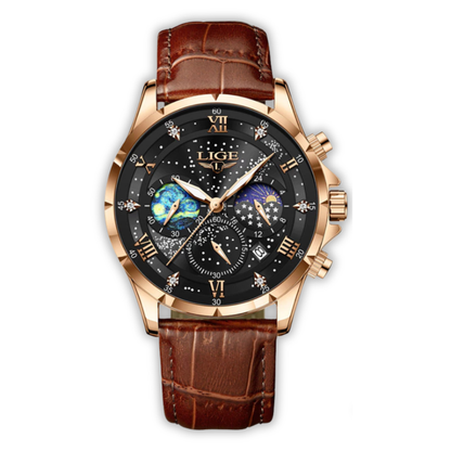 Montre Homme Élégante Phase de Lune