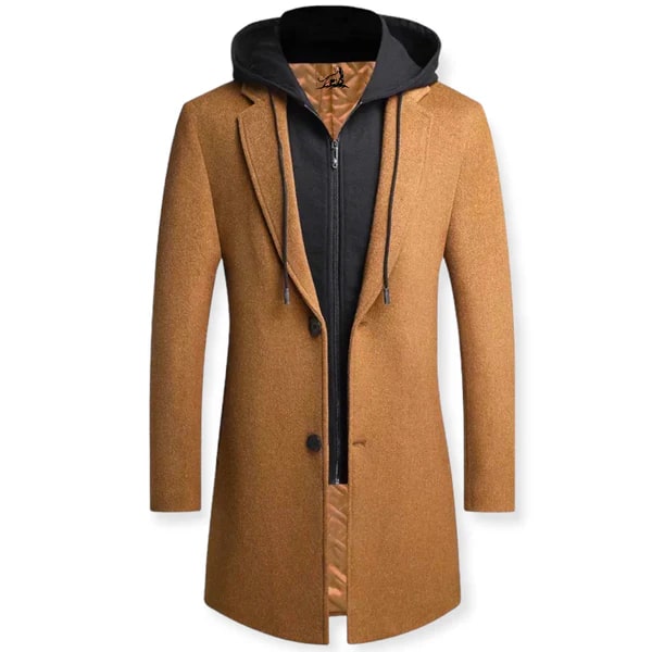 Manteau Homme Hiver Élégant avec Capuche et Doublure Chaude - PanierRoyale