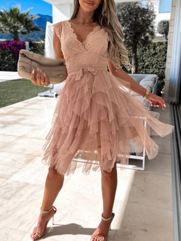 Robe de Soirée Chic en Plissé pour Femme - PanierRoyale